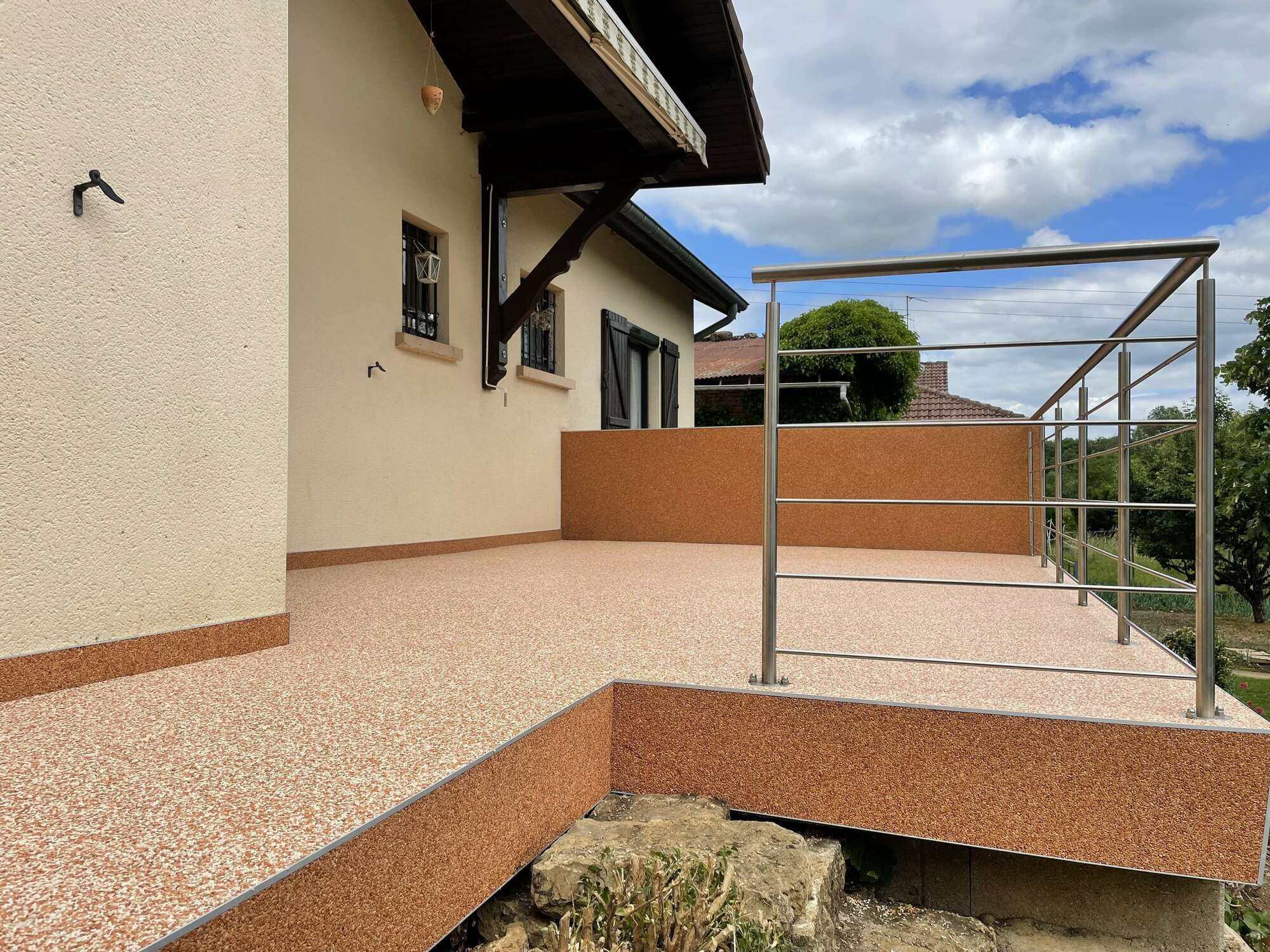 Réalisation moquette de pierre